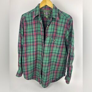 Vintage Abercrombie Cabincore plaid flannel long sleeve top